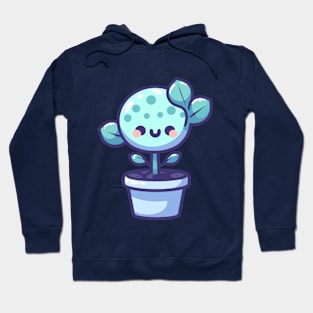 Cute Kawaii Smiley Plant in a Pot | Kawaii Houseplant | Kawaii Cute Plant Design Hoodie